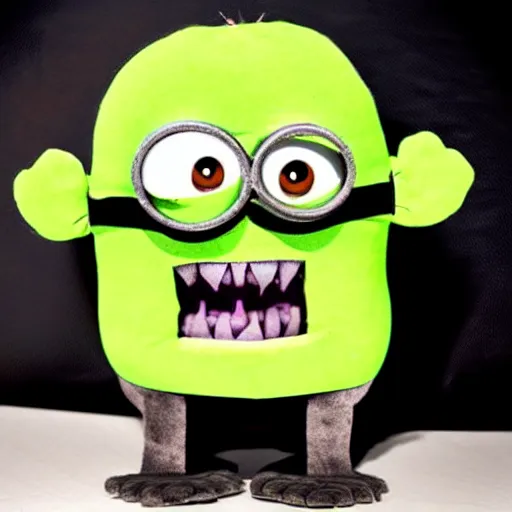 Image similar to Frankenstein minion made from severed body parts and human organs