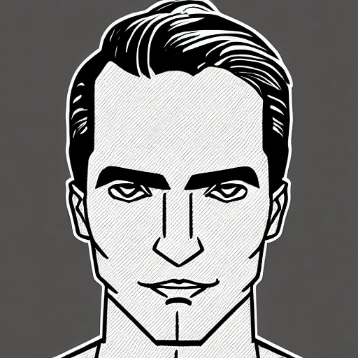 Image similar to Human face, Male, comic style, Highly detailed