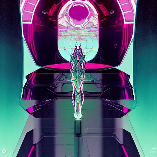 Prompt: a portrait of a beautiful cybernetic woman praying, cyberpunk concept art by josan gonzales and jean claude meziere and syd mead and moebius