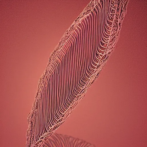 Prompt: dna unwraveling, mysterious, chromosome, carbon, intricate, hyper real, redshift, SEM, microscopic, volumetric, peach color, kodak, fuji film