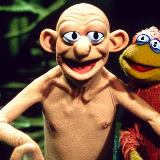 Image similar to gollum in the muppet show