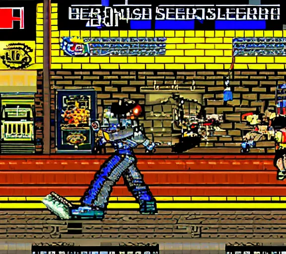 Image similar to screenshot of a sega genesis game