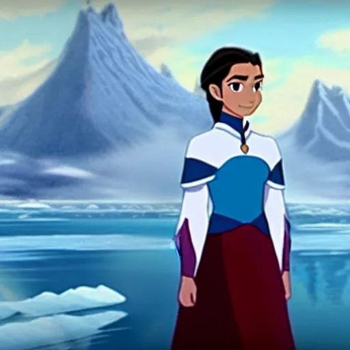 Image similar to A Still of Katara of the Southern Water Tribe from Avatar the Last Airbender in the movie Frozen (2013)