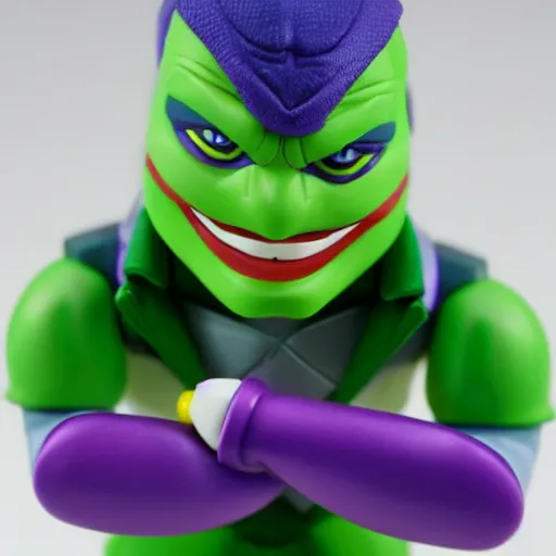 Prompt: teenage mutant ninja turtle joker hasbro toy