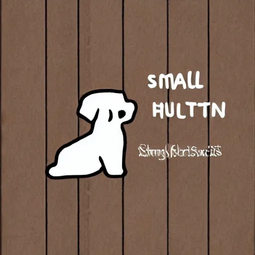 Image similar to small dog sitting, logo