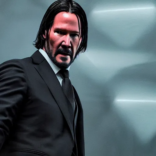 Prompt: john wick takes on the cartel, artstation hall of fame gallery, editors choice, #1 digital painting of all time, most beautiful image ever created, emotionally evocative, greatest art ever made, lifetime achievement magnum opus masterpiece, the most amazing breathtaking image with the deepest message ever painted, a thing of beauty beyond imagination or words, 4k, highly detailed, cinematic lighting