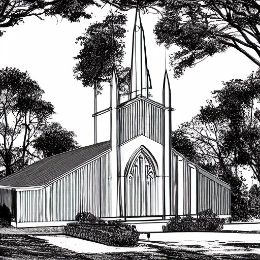 Image similar to plan drawing of church inspired by nature