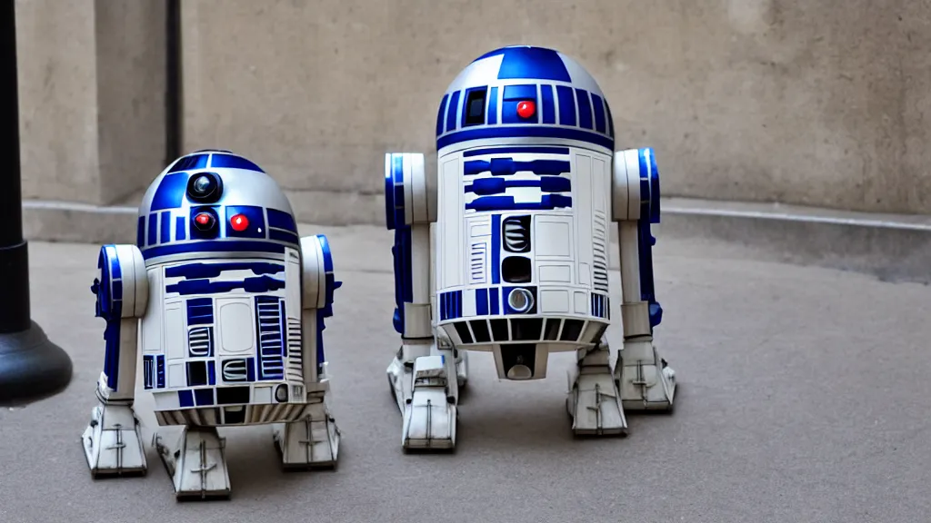 Prompt: R2D2 Star Wars in Paris, Photorealistic, soft and diffuse lights, photo 50mm, Droid, 4k