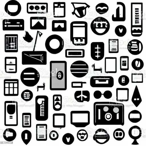 Prompt: vector art abstract modern tech icon on white