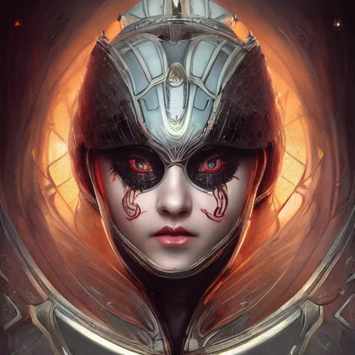 Prompt: porcelain in full warrior synthetic armor, soft painting of a curiosities graceful futuristic multidimensional carnival, perfectly detailed, symmetrical accurate intricate sensual features, highly detailed, artstation, sharp focus, tom bagshaw