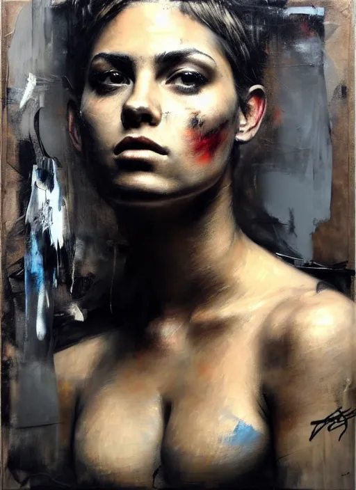 Prompt: painting of a gorgeous young woman in the style of Guy Denning, realistic, sharp focus, 8k high definition, insanely detailed, intricate, elegant, art by Guy Denning and Tim Okamura