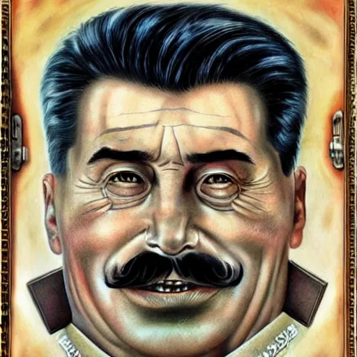 Image similar to bodyhorror portrait of josef stalin abomination, photo - realistic, color image, 2 k, highly detailed, by h. r. giger