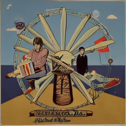 Image similar to neutral milk hotel, in the aeroplane over the sea