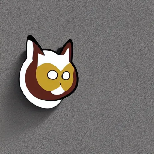 Prompt: pixar animation of a logo shaped like a cat head