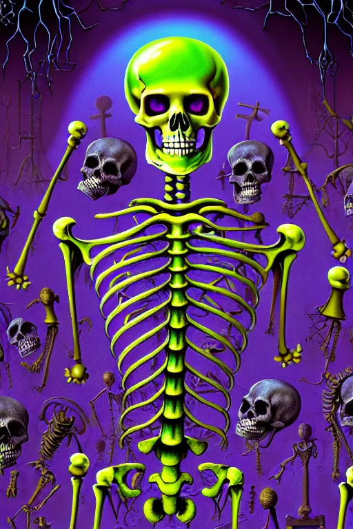 Prompt: a photorealistic painting of the transparent jelly isometric nightmare skeleton cemetery horror machine electronic chemistry by johfra bosschart, lisa frank, dark fantasy art, high detail, trending on artstation