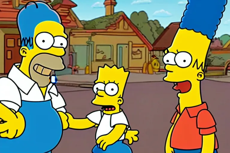 Prompt: the simpsons deleted character