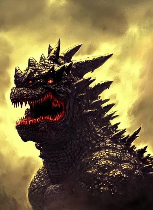 portrait of angry godzilla beautiful face hyper Stable Diffusion