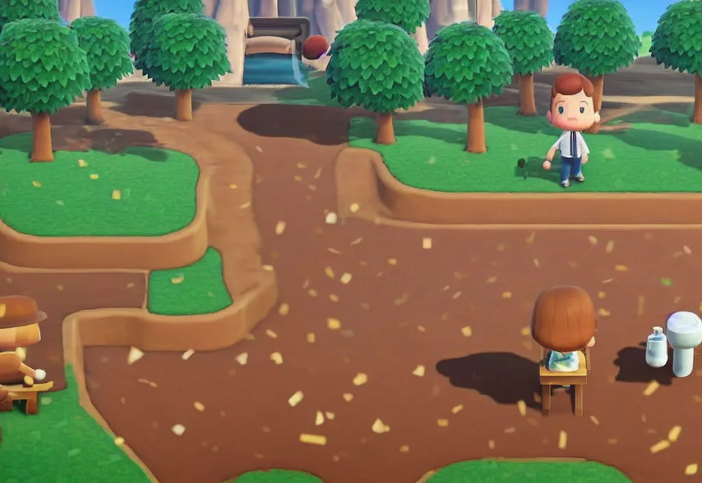 Image similar to elon musk in animal crossing, elon musk in the video game animal crossing, gameplay screenshot, close up, 3 d rendering. unreal engine. amazing likeness. very detailed.