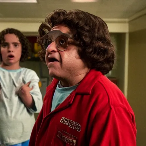 Prompt: Danny devito in stranger things