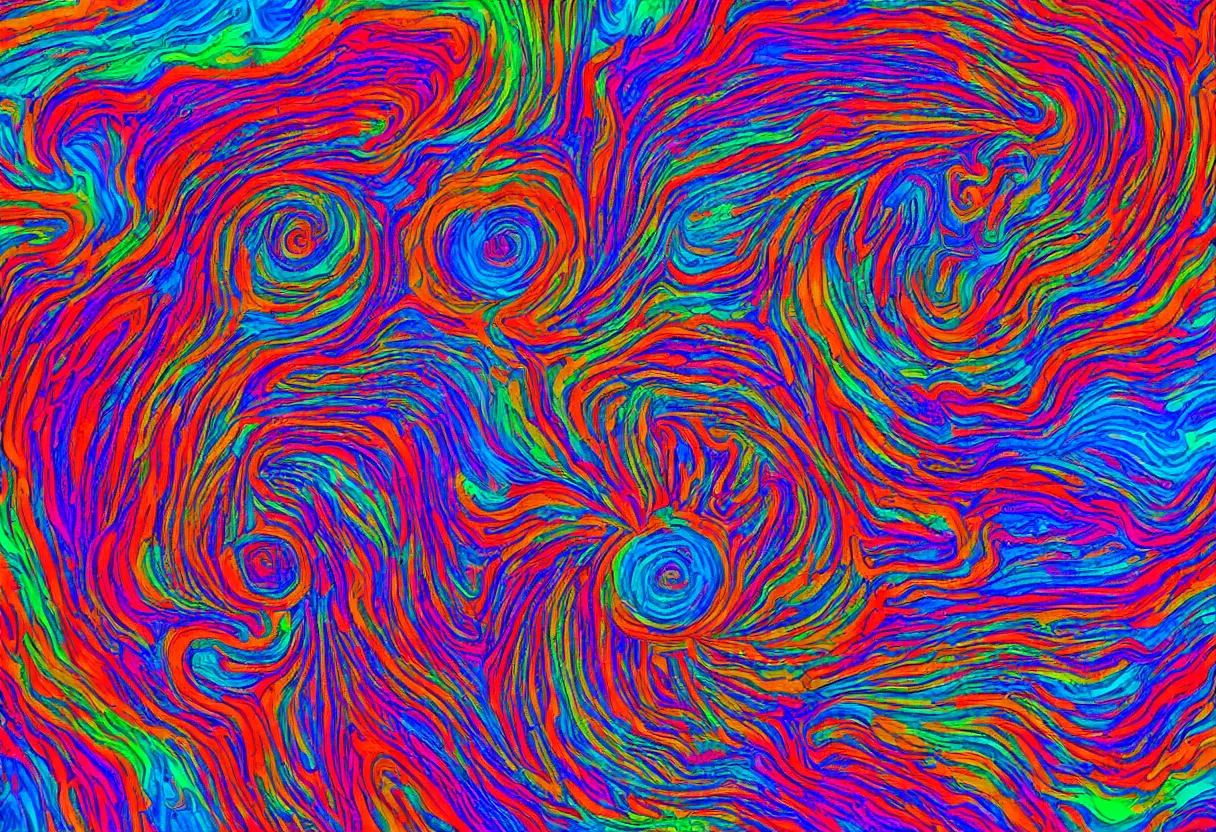 Image similar to psychedelic abstract art representing the zen concept of satori