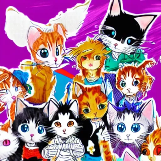 Image similar to manga cats comic anime