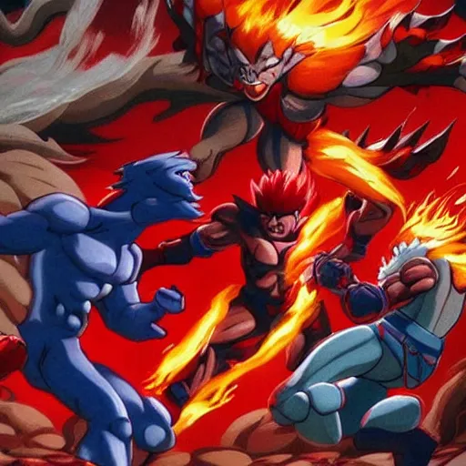 Prompt: thundercats battle