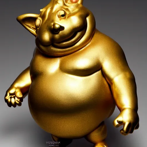 Prompt: a happy cute chubby Lucky Golden Goblin statue, fat lucky god, bright art masterpiece artstation. hyper details, golden smooth material, sculpted by Alex Alice, Craig Mullins, yoji shinkawa, trending on artstation, beautifully lit, Peter mohrbacher, hyper detailed, insane details, intricate, elite, elegant, luxury, glittering light, CGsociety, hypermaximalist, golden ratio, treasure background, volumetric, octane render, weta digital, micro details, 3d sculpture