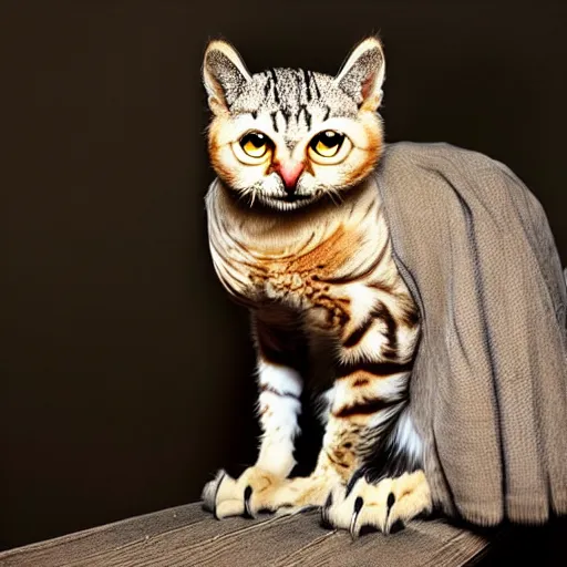 Image similar to a feline owl - cat - hybrid, animal photography