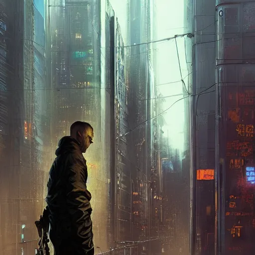 Prompt: neuromancer, cyberpunk, streetlevel, megacity, complimentary contrast, dramatic lighting, gorgeous view, depth, painted by stanley lau, painted by greg rutkowski, painted by stanley artgerm, digital art, trending on artstation