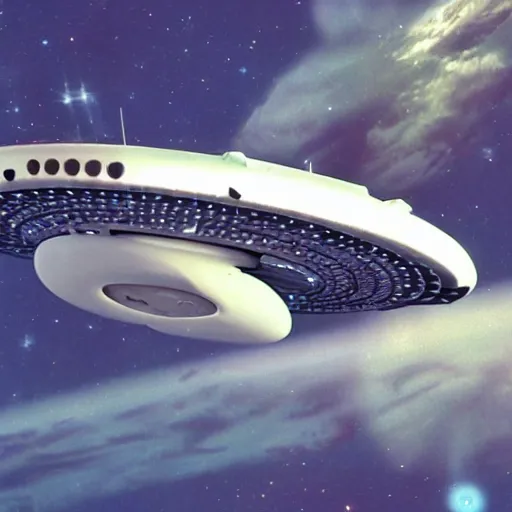 Prompt: the starship enterprise with too many nacelles