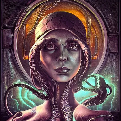 Image similar to Lofi Giger Lovecraft Lovecraftian BioPunk Shakira portrait Pixar style by Tristan Eaton Stanley Artgerm and Tom Bagshaw