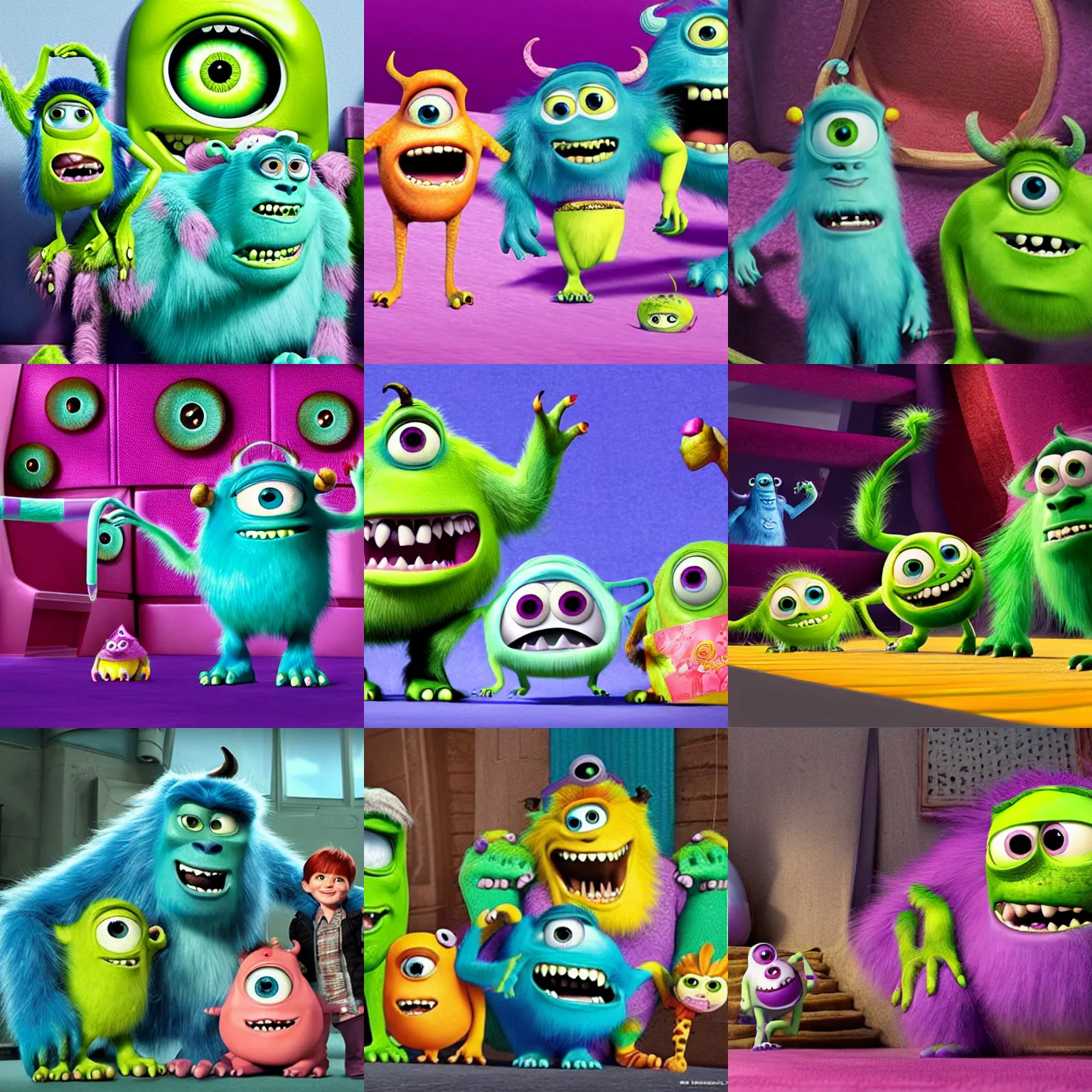 Prompt: monsters inc 2 lost in scaradise concept art