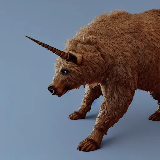 Image similar to a unicorn caught in a bear trap, photography, 8 k, highly detailed, ultra realistic, path traced