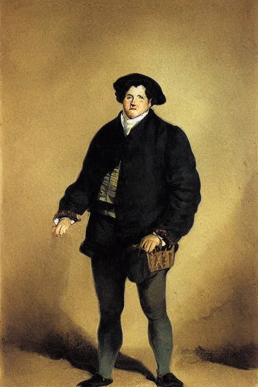 Prompt: juan tamariz painted by goya