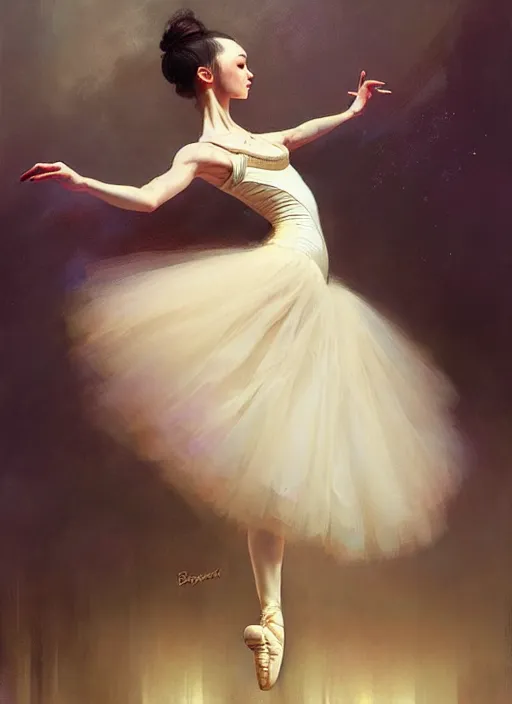 Image similar to prima ballerina by bayard wu, anna podedworna, gaston bussiere, greg rutkowski