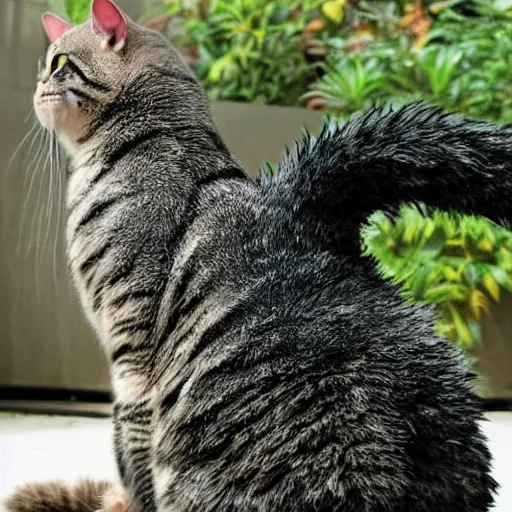 Image similar to godzilla cat