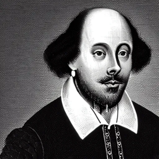 Prompt: photo of William Shakespeare eating a Big Mac