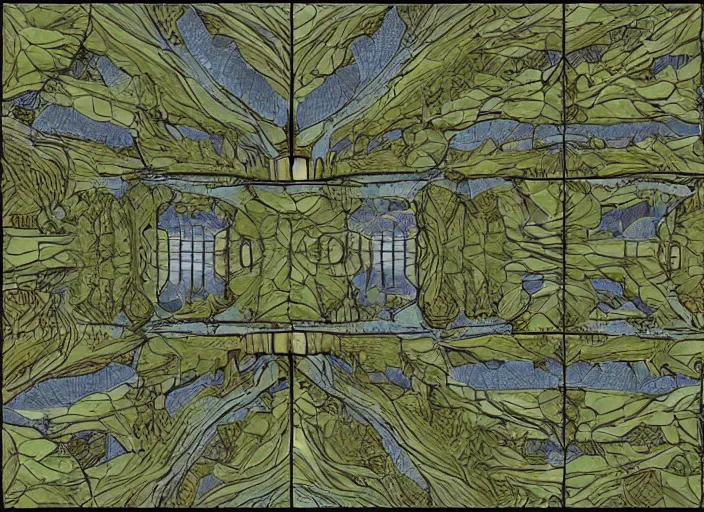 Prompt: symmetry! multiple keys and locks, trees and lakes, layer upon layer, intricate details, occlusion, depth, shades, big contrast, shadows