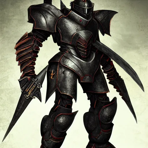 Prompt: a dragon knight in power armor in the style of DnD/fallout realistic HD 8k highlights and shadow detailed High Resolution