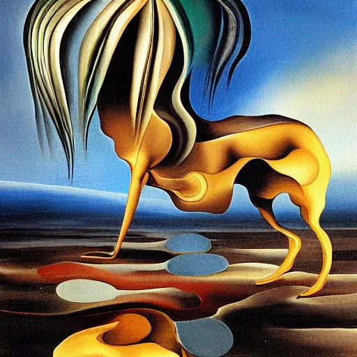 Image similar to Opabinia painting by Salvador Dali