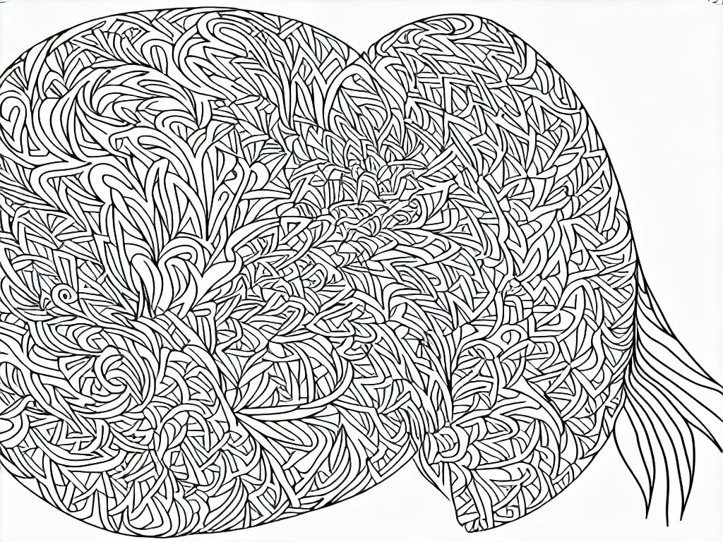 Image similar to beautiful rabbit, ornamental, fractal, line art, vector, outline, simplified, colouring page