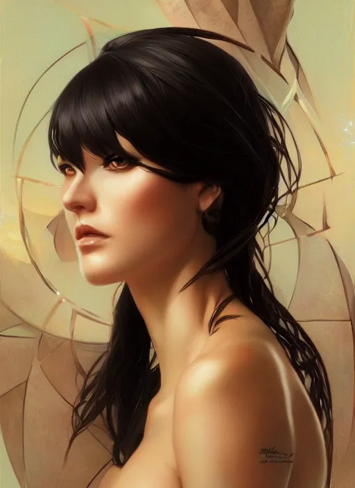 Image similar to symmetry!! nico robin, machine parts embedded into face, intricate, elegant, highly detailed, digital painting, artstation, concept art, smooth, sharp focus, illustration, art by artgerm and greg rutkowski and alphonse mucha, 8 k