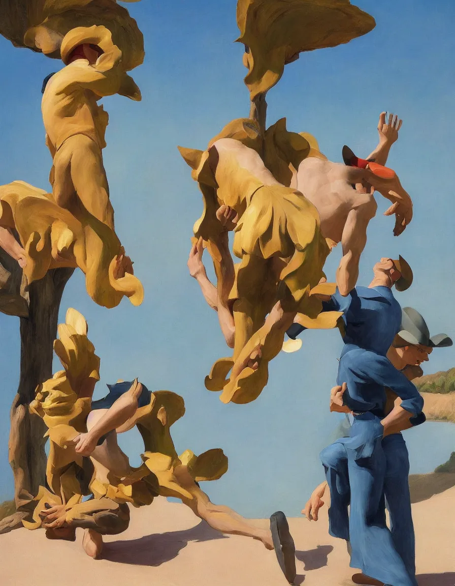 Prompt: a cowboy turning into blooms by edward hopper. tropical sea slugs. complementary colors. national geographic. 8 k, rendered in octane, smooth gradients. sculpture by antonio canova. a cowboy by slim aarons, by zhang kechun, by lynda benglis, by frank frazetta.