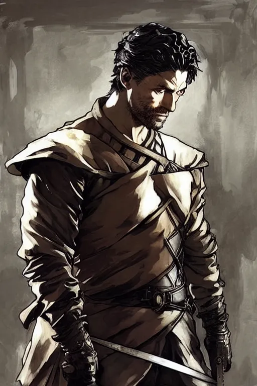 Image similar to attractive man, game of thrones, painting by j. c. leyendecker, yoji shinkawa, katayama bokuyo