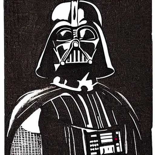 Prompt: darth vader ’ s suit schematic drawn by da vinci, mechanical drawing