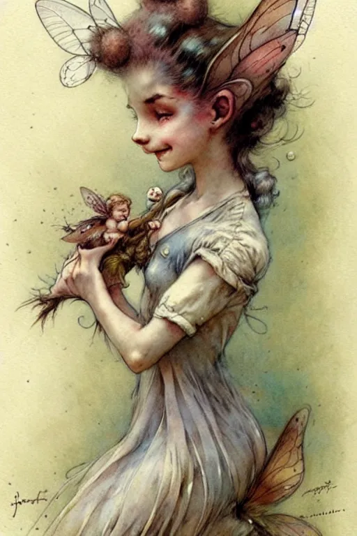 Prompt: (((((1950s fairy . muted colors.))))) by Jean-Baptiste Monge !!!!!!!!!!!!!!!!!!!!!!!!!!!