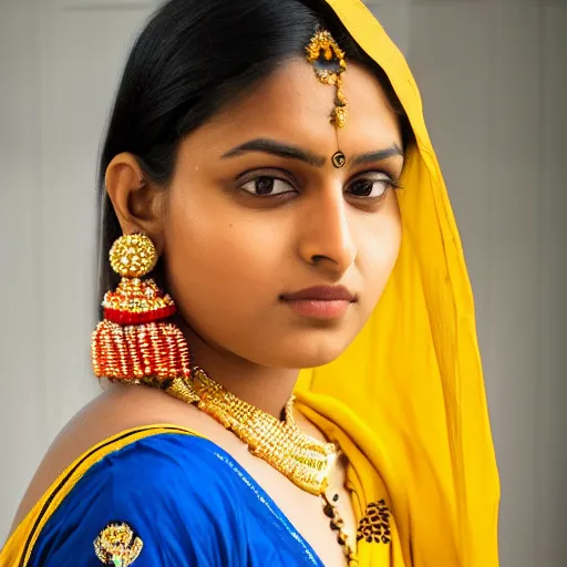 Portrait Of Indian Woman With Staring Face Stock Photo, Picture and Royalty  Free Image. Image 80390786.