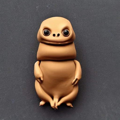 Prompt: cute clay alien beaver