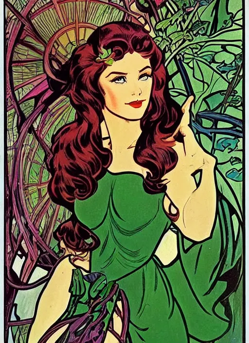 Prompt: a beautiful young woman. she is an elf. well composed, clean elegant painting, beautiful detailed face. retro comic book art by steve ditko and jack kirby and ( alphonse mucha )