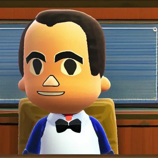 Prompt: animal crossing style richard nixon